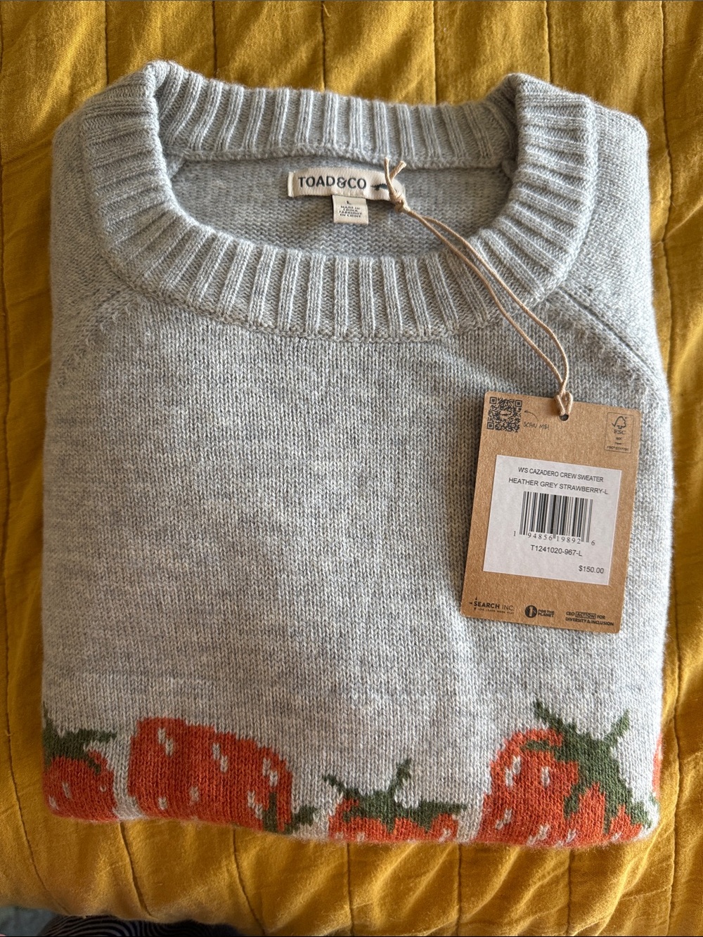 Toad & Co Women's Cream Strawberry Knit Sweater - Wool Blend - Picture 8 of 8